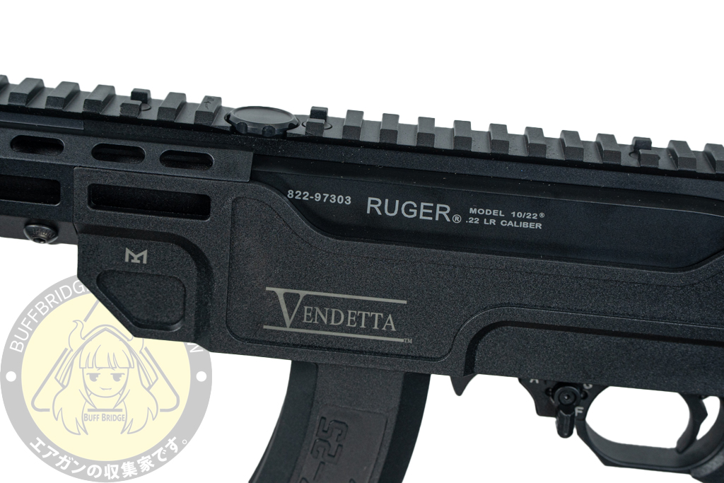 SEAL Airsoft : KC02 Ruger 10/22 VENDETTA Style Folding Stock GBB Airsoft w/ Suppressor (BK) 3