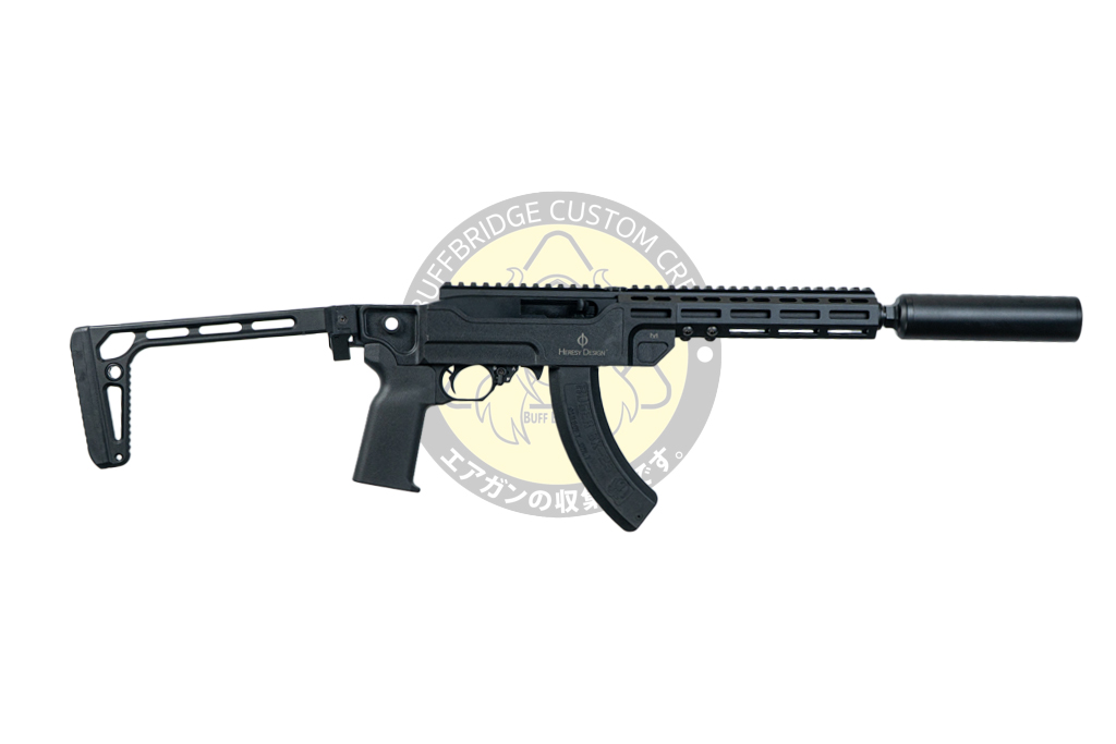 SEAL Airsoft : KC02 Ruger 10/22 VENDETTA Style Folding Stock GBB Airsoft w/ Suppressor (BK) 7
