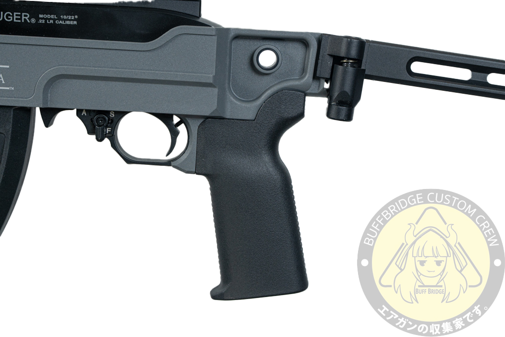 SEAL Airsoft : KC02 Ruger 10/22 VENDETTA Style Folding Stock GBB Airsoft W/ Suppressor (Grey) 4
