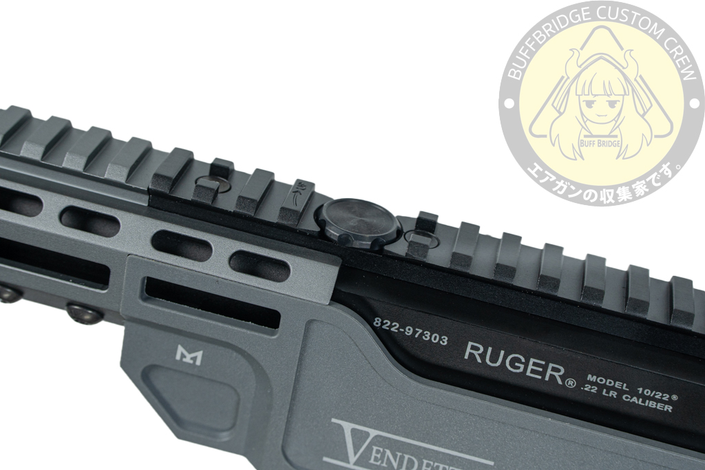 SEAL Airsoft : KC02 Ruger 10/22 VENDETTA Style Folding Stock GBB Airsoft W/ Suppressor (Grey) 6