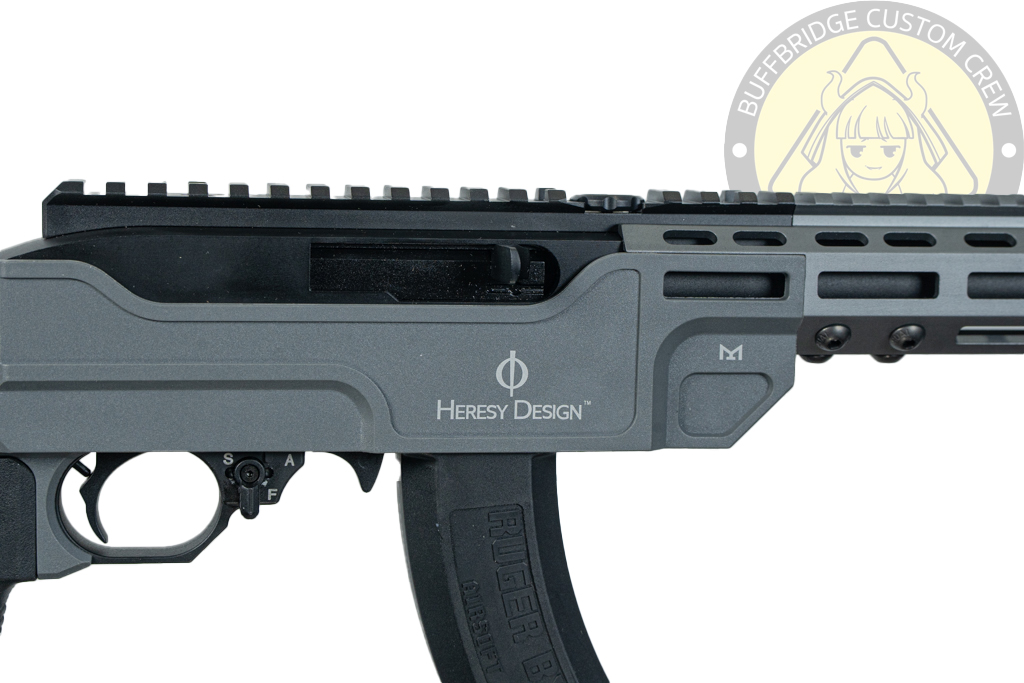 SEAL Airsoft : KC02 Ruger 10/22 VENDETTA Style Folding Stock GBB Airsoft W/ Suppressor (Grey) 9