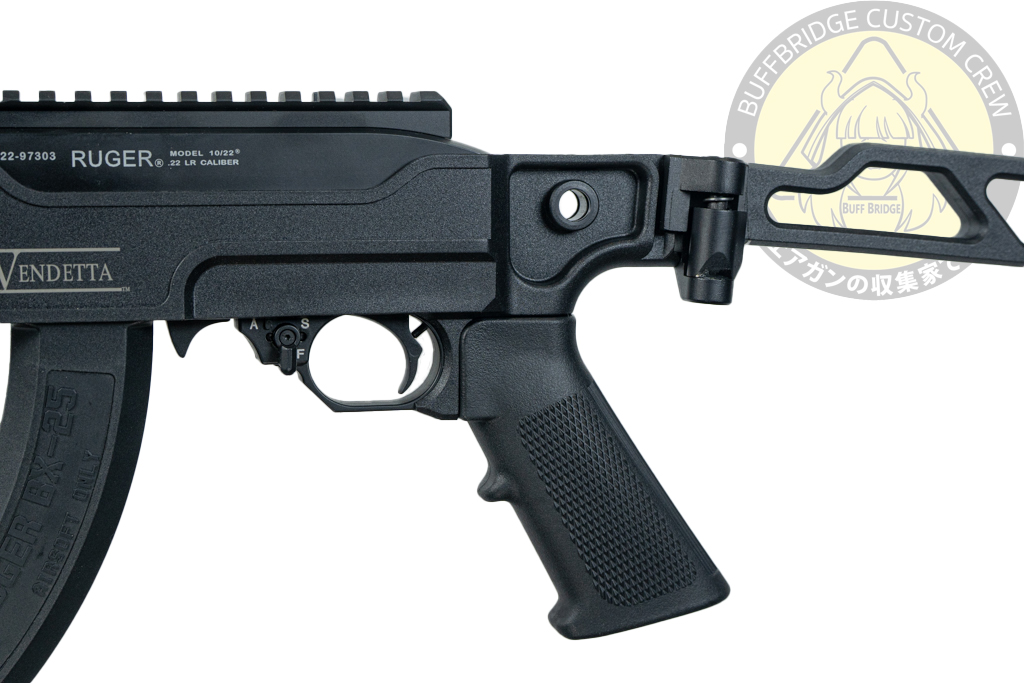 SEAL Airsoft : KC02 Ruger 10/22 VENDETTA Style Folding Stock GBB Airsoft (BK) 5