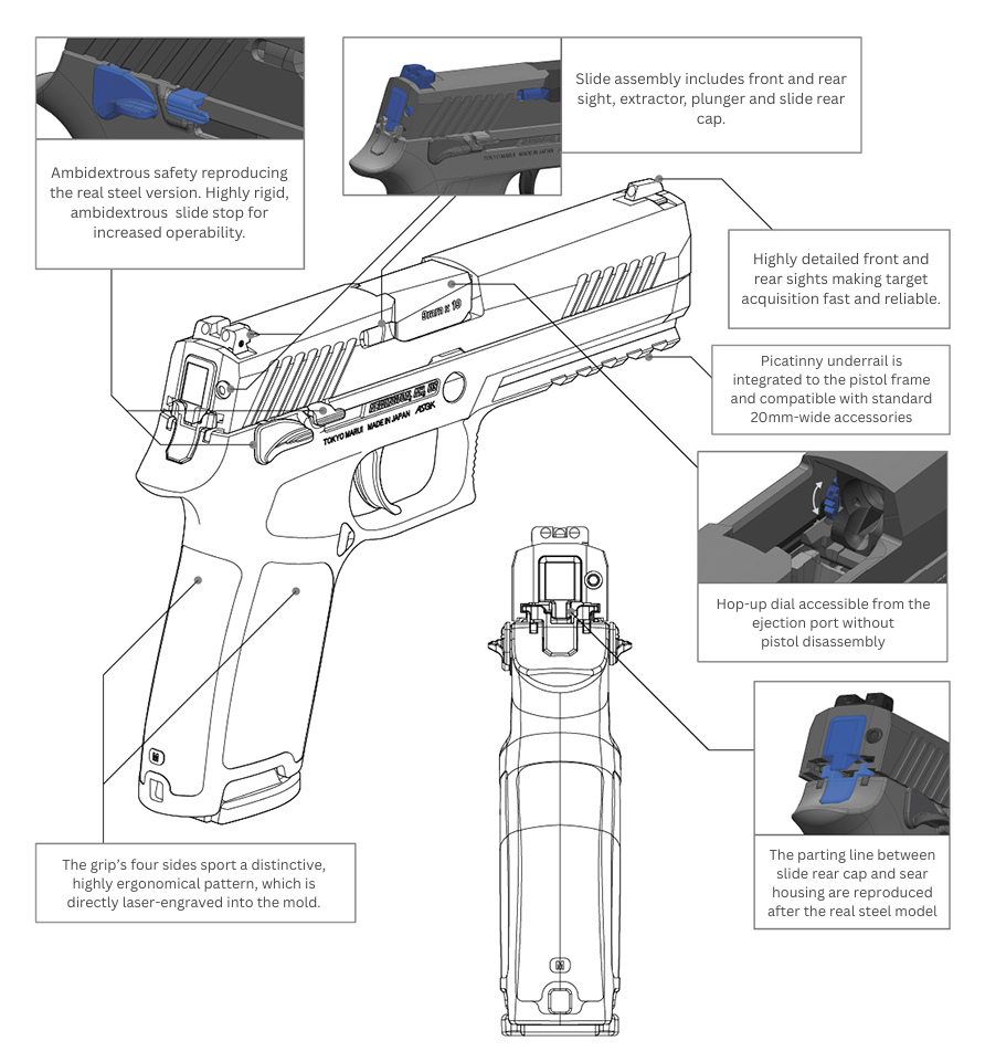 Tokyo Marui : P320 Full Size GBB Airsoft Pistol 10