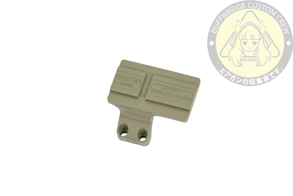 Angry Gun : AUS Style ROF-90 Type ACRO Spec Optic Mount For AUS Style 34mm 1.54" Scope Mount FDE 3