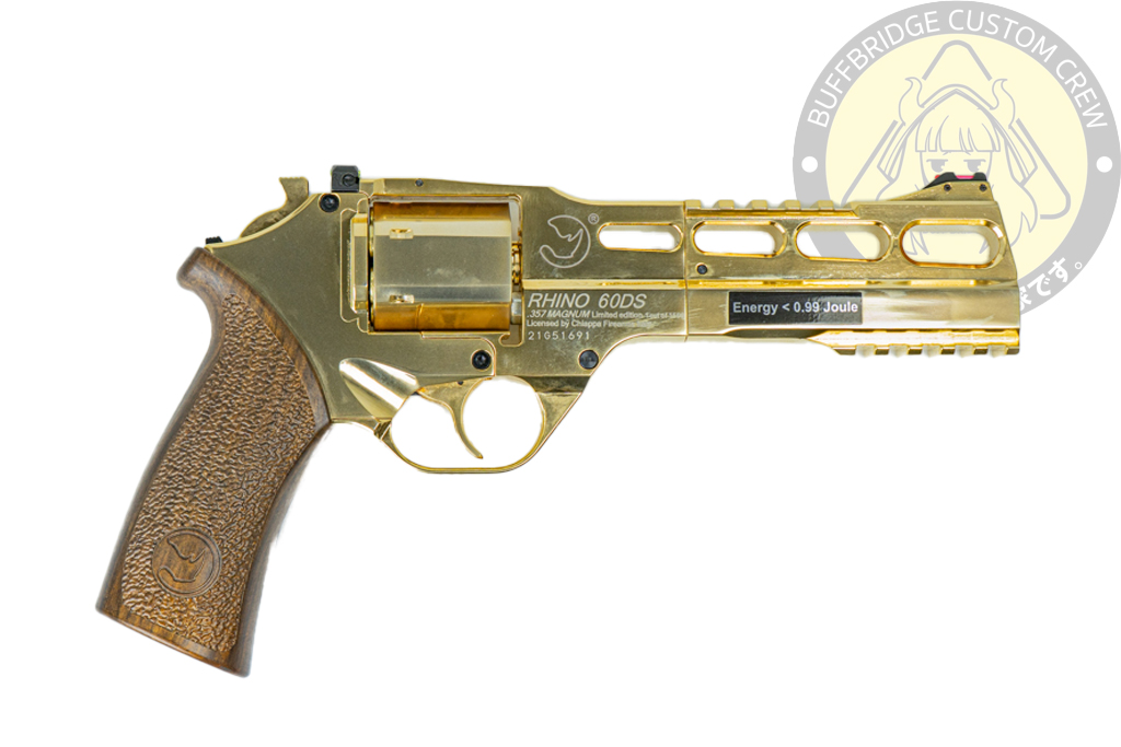 BO Manufacture : Chiappa Rhino 60DS .357 Magnum Style Airsoft Revolver (CO2) - Gold 18K (Limited Edition) 5