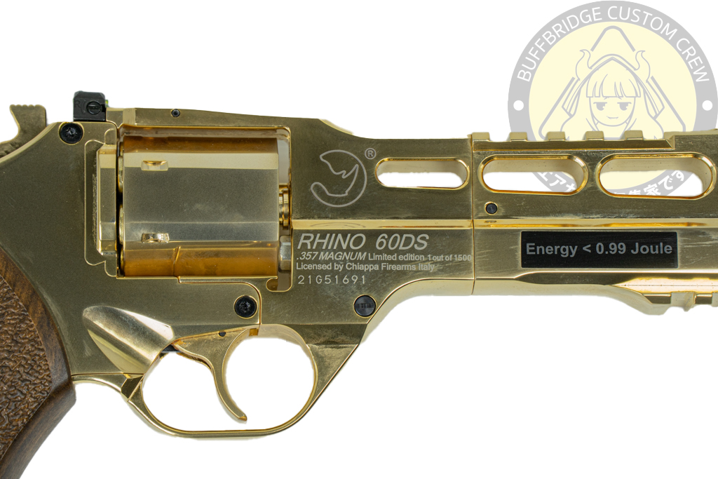 BO Manufacture : Chiappa Rhino 60DS .357 Magnum Style Airsoft Revolver (CO2) - Gold 18K (Limited Edition) 6