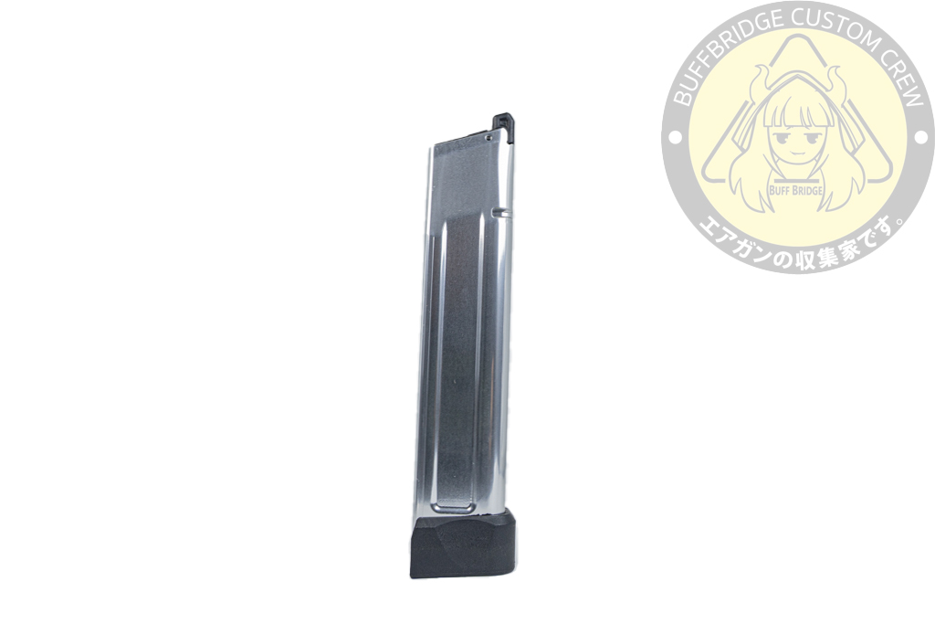 TTI AIRSOFT : 40Rds CNC Aluminum Lightweight Hi-Capa Gas Airsoft Magazine -SILVER 2