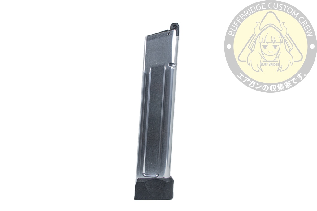 TTI AIRSOFT : 50Rds CNC Aluminum Lightweight Hi-Capa Gas Airsoft Magazine -Silver 2
