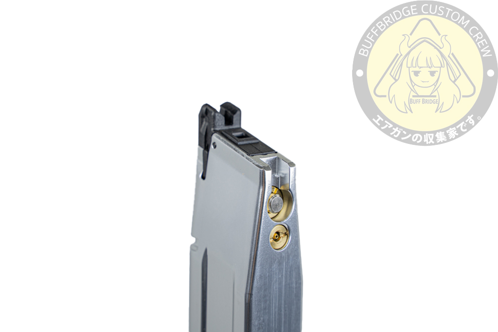 TTI AIRSOFT : 50Rds CNC Aluminum Lightweight Hi-Capa Gas Airsoft Magazine -Silver 9