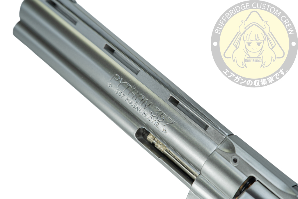 Tokyo Marui : Colt Python .357 Magnum 6-inch Stainless Steel Air Revolver 5