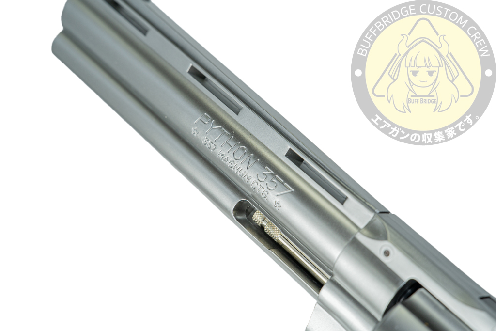 Tokyo Marui : Colt Python .357 Magnum 6-inch Stainless Steel Air Revolver 7