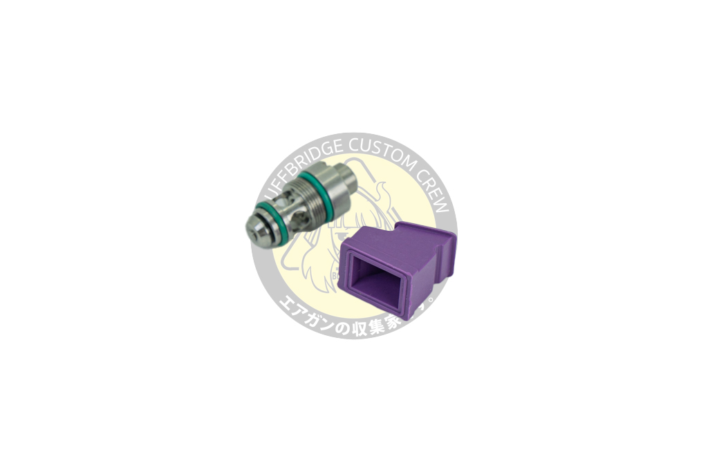 T8 : Stainless Steel Output Valve W/ 65ยฐ Gas Route for TM Hi-CAPA Mag.